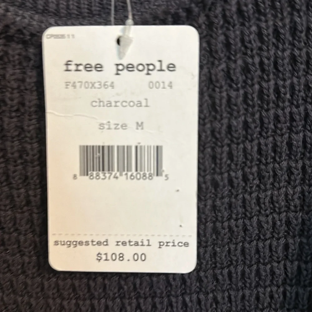 Free People Black Cold Shoulder Sweater NWT